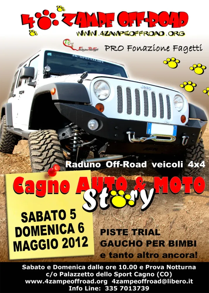 Locandina cagno motor story 2012