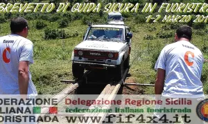 Delegazione F.I.F. Sicilia "1° brevetto di guida sicura in fuoristrada" 1-2 Marzo 2014
